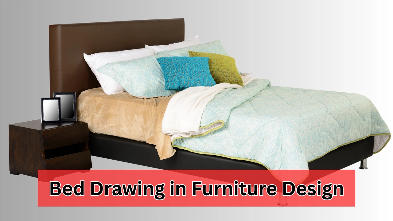 Bed Drawing in Furniture Design