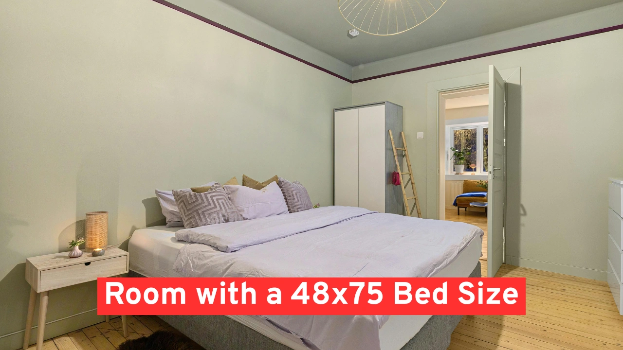 Room with a 48x75 Bed Size